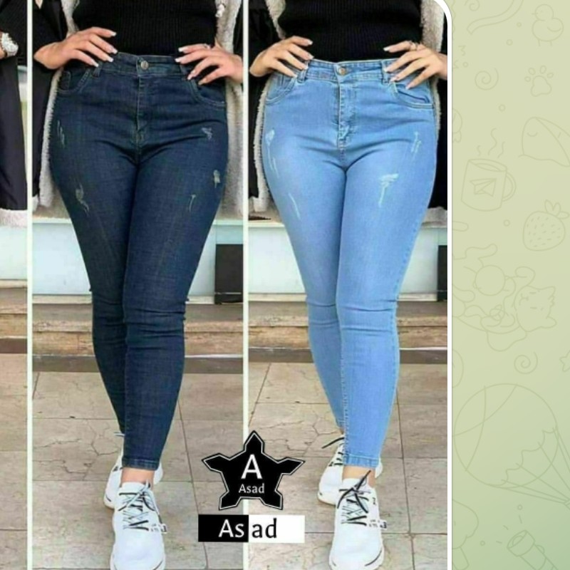 شلوار جین آبی قد90