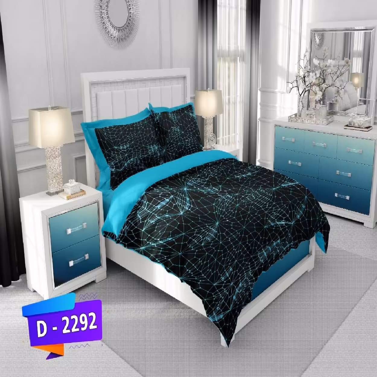 سرویس روتختی لمان کد 2292-1 دونفره 6 تکه