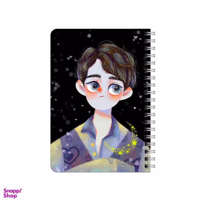 دفترچه یادداشت 80 برگ بامبیلیپ مدل چوبی طرح پسر چشم خرگوشی کد 2256897