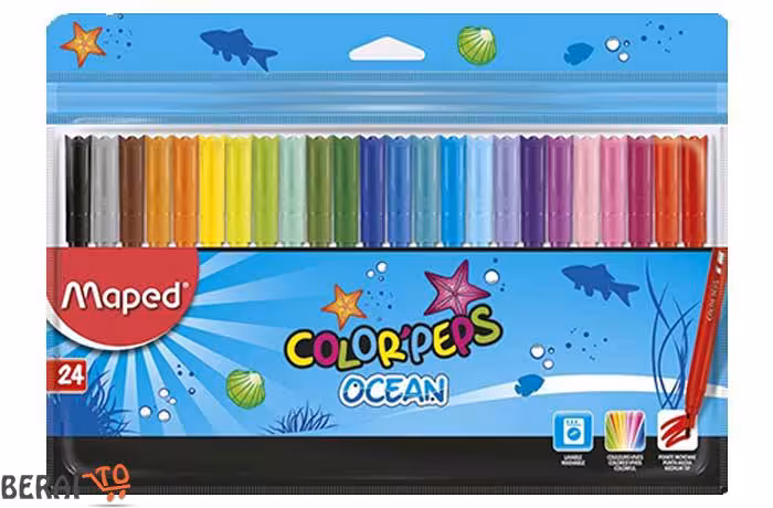 خرید ماژیک رنگ آمیزی مپد 24 رنگ Color Peps مدل اوشن کد 845722