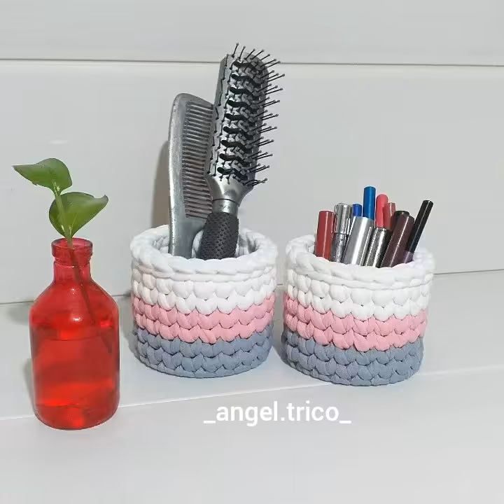 سبد تریکو دوتایی میزآرایش