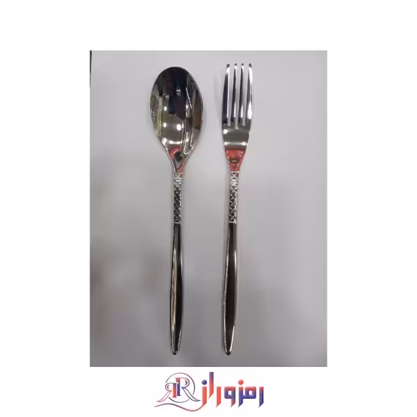 سرویس قاشق چنگال 24 نفره یونیک سوزنی  طرحدار نقره ای