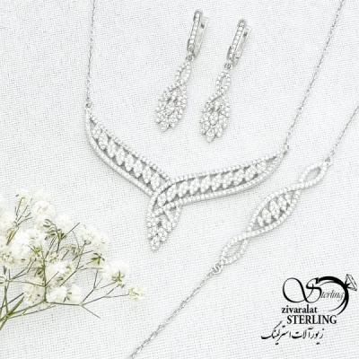 سرویس جواهری نقره 925 عیار کد 15367