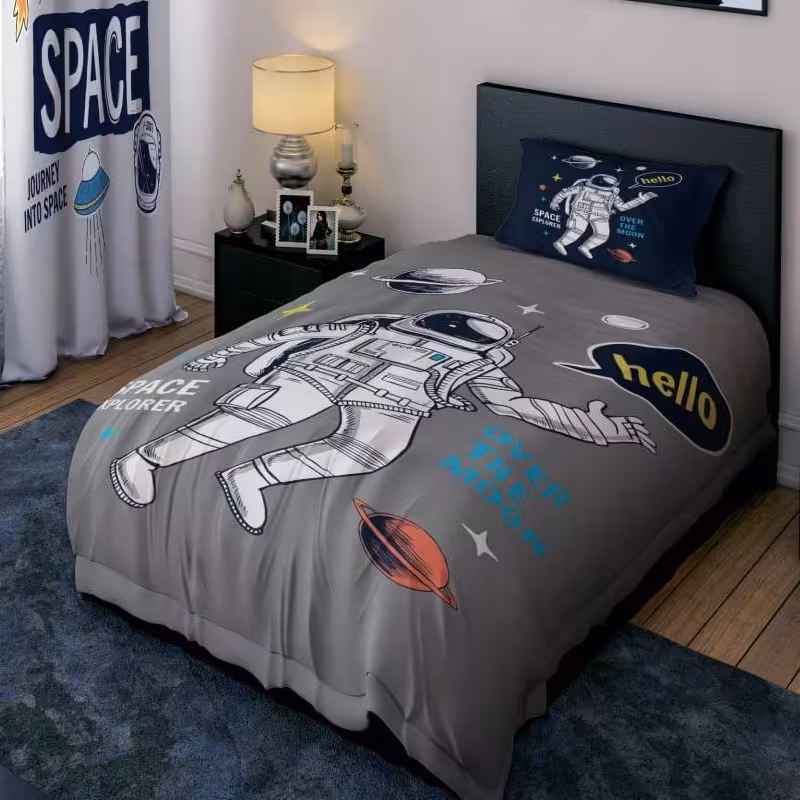 روتختی پسرانه طرح فضانورد با پارچه کتان 