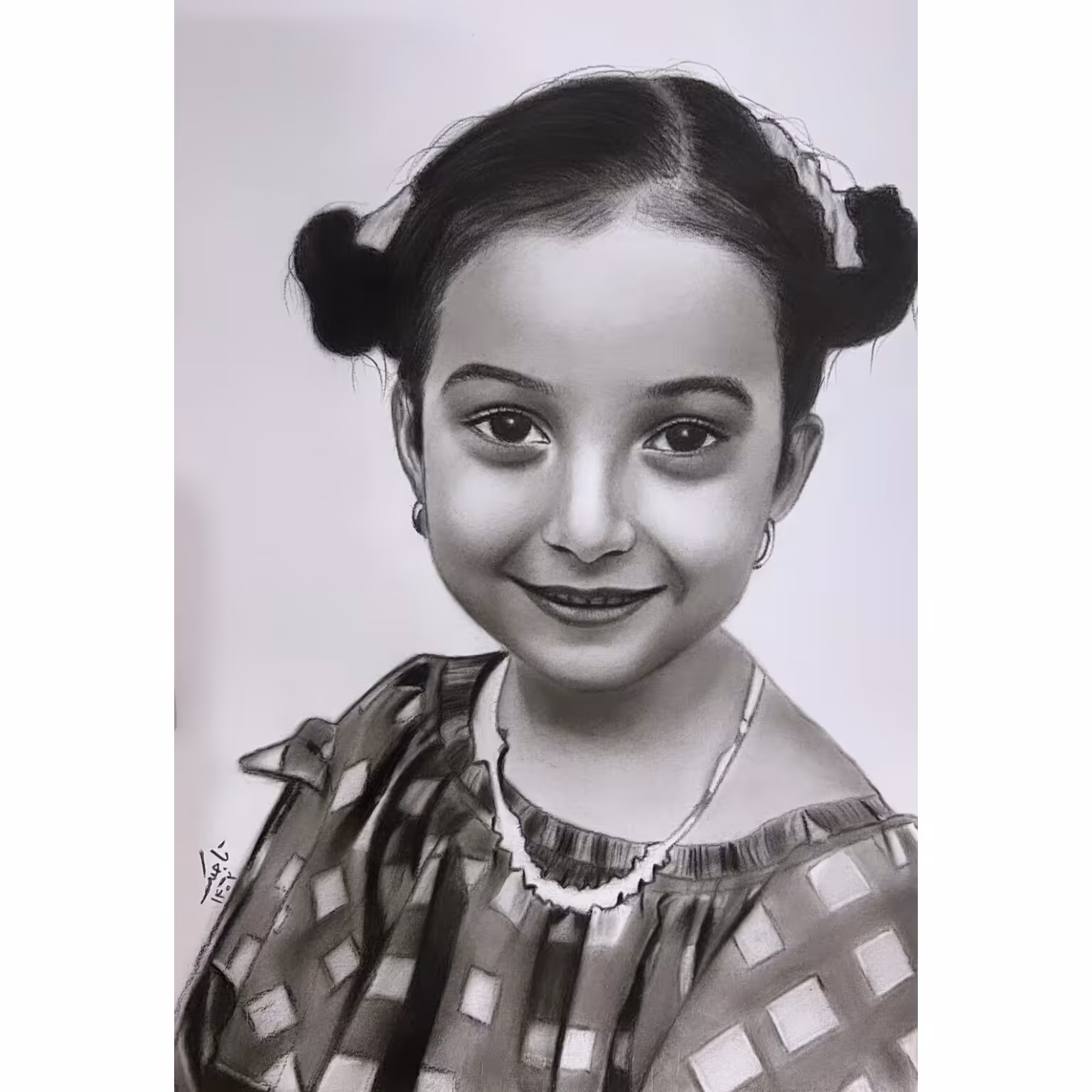 طراحی سیاه قلم چهره