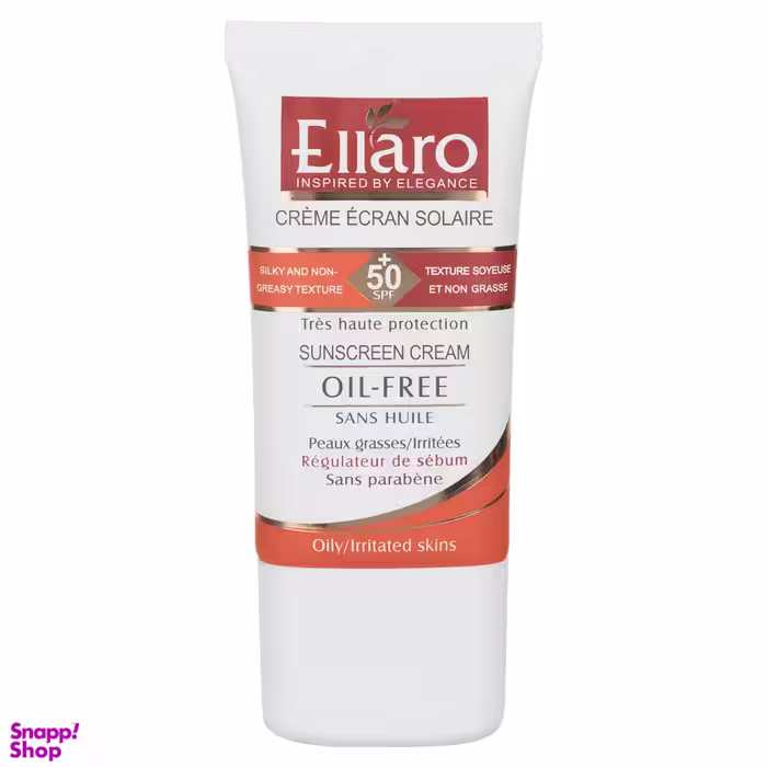 کرم ضد آفتاب فاقد چربی الارو (Ellaro) مدل Haute Protection با SPF50 مناسب پوست چرب بی رنگ حجم 40 میلی‌‌لیتر