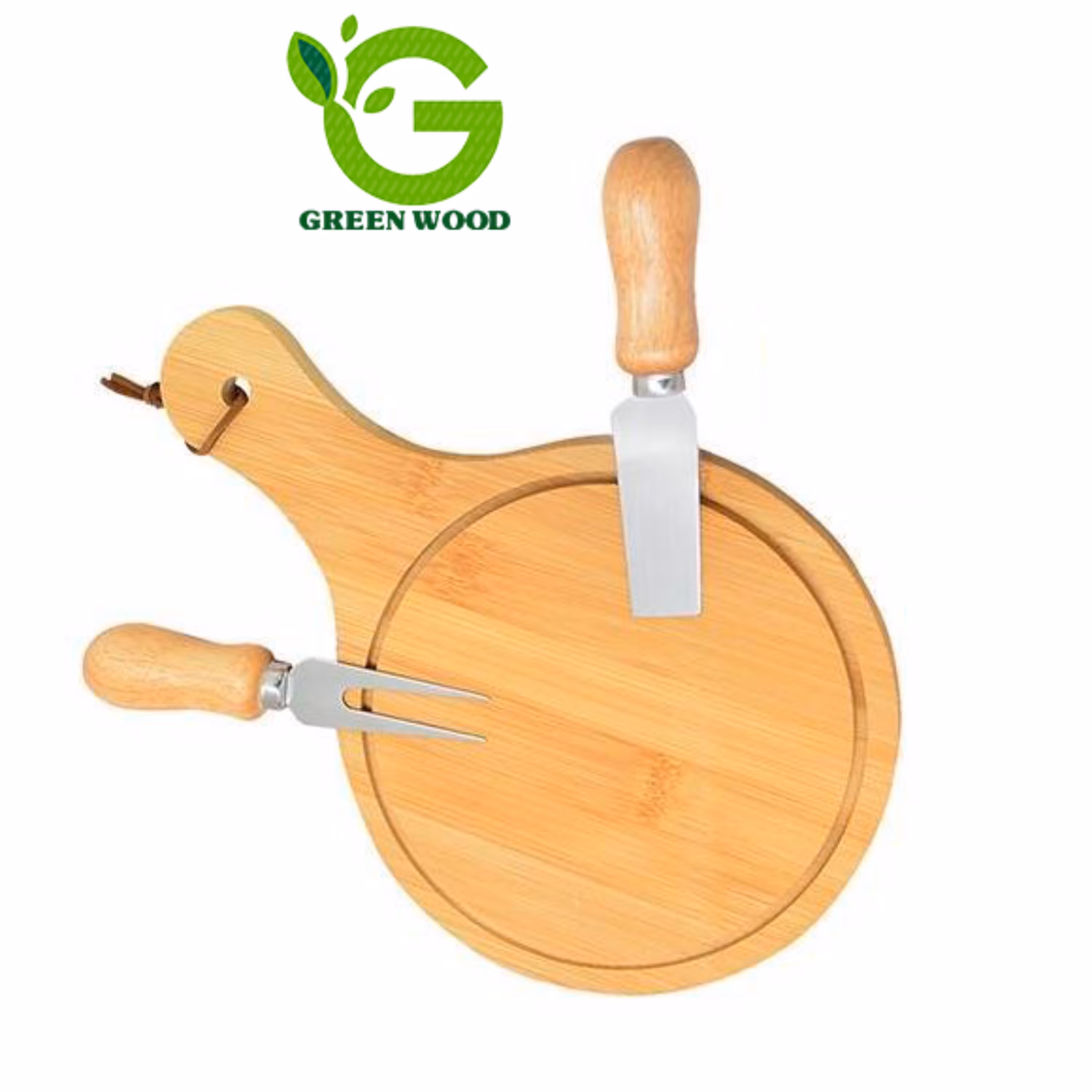 ست سرو صبحانه خوری 3 پارچه چوبی بامبو کد Gw51502008