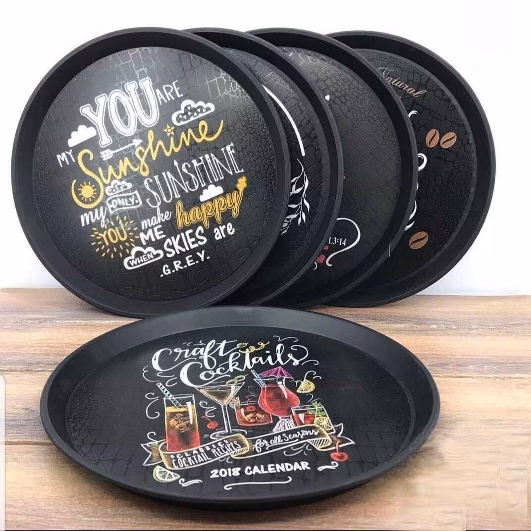 سینی گرد طرحدار پلاستیکی