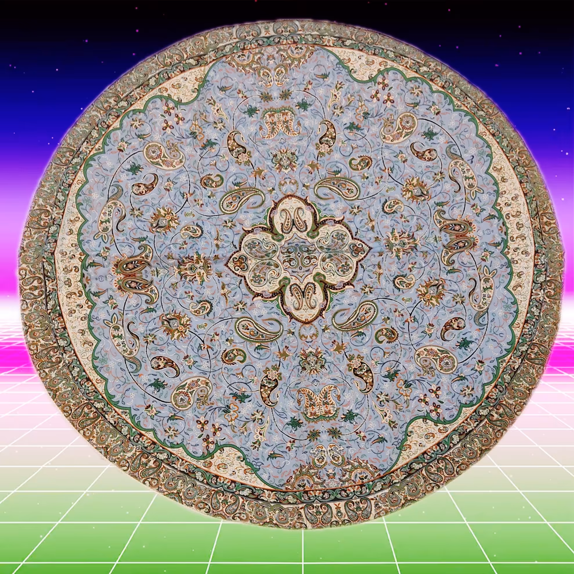 رومیزی گرد ترمه