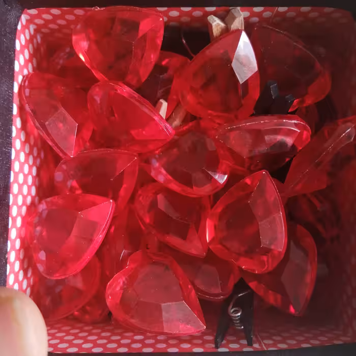 قلب قرمز کریستالی (3تایی)