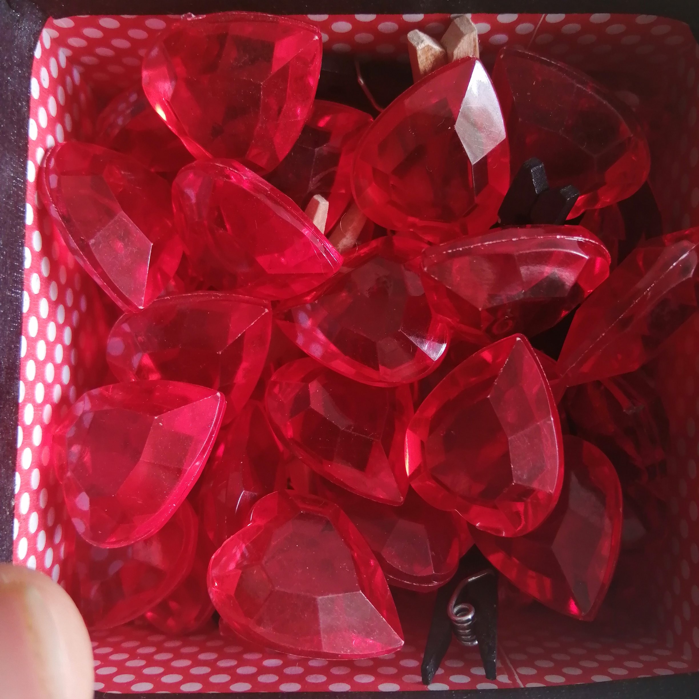 قلب قرمز کریستالی (3تایی)