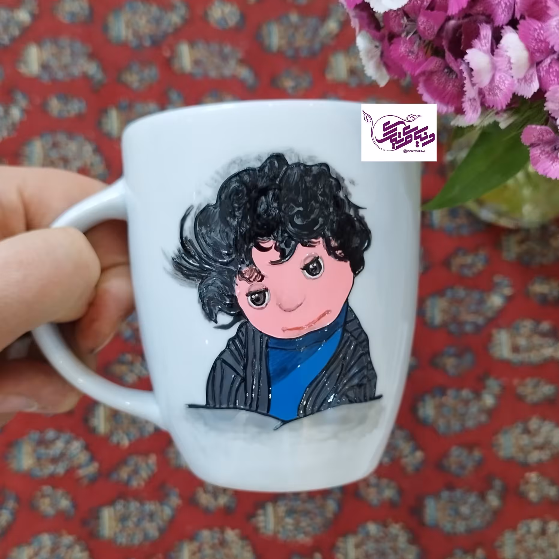 ماگ بچه، ماگ ویترای نقش برجسته و براق، بچه آقای مجری، بادوم، لیوان، کادویی، مهمونی، هدیه، هدیه ارزان، ارسال رایگان