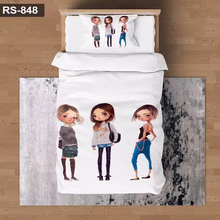 سرویس روتختی 1 نفره تنسل چاپی برندترک لند (Turk Land)  کد rs 848