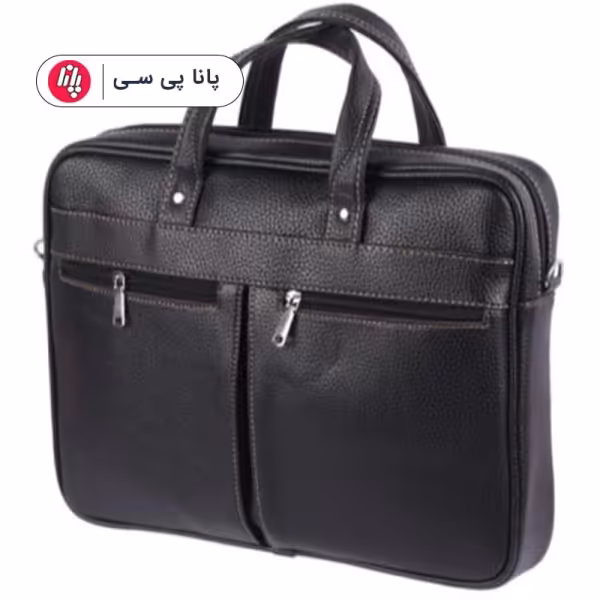 کیف لپتاپ طرح چرم B075 قهوه ای تیره
