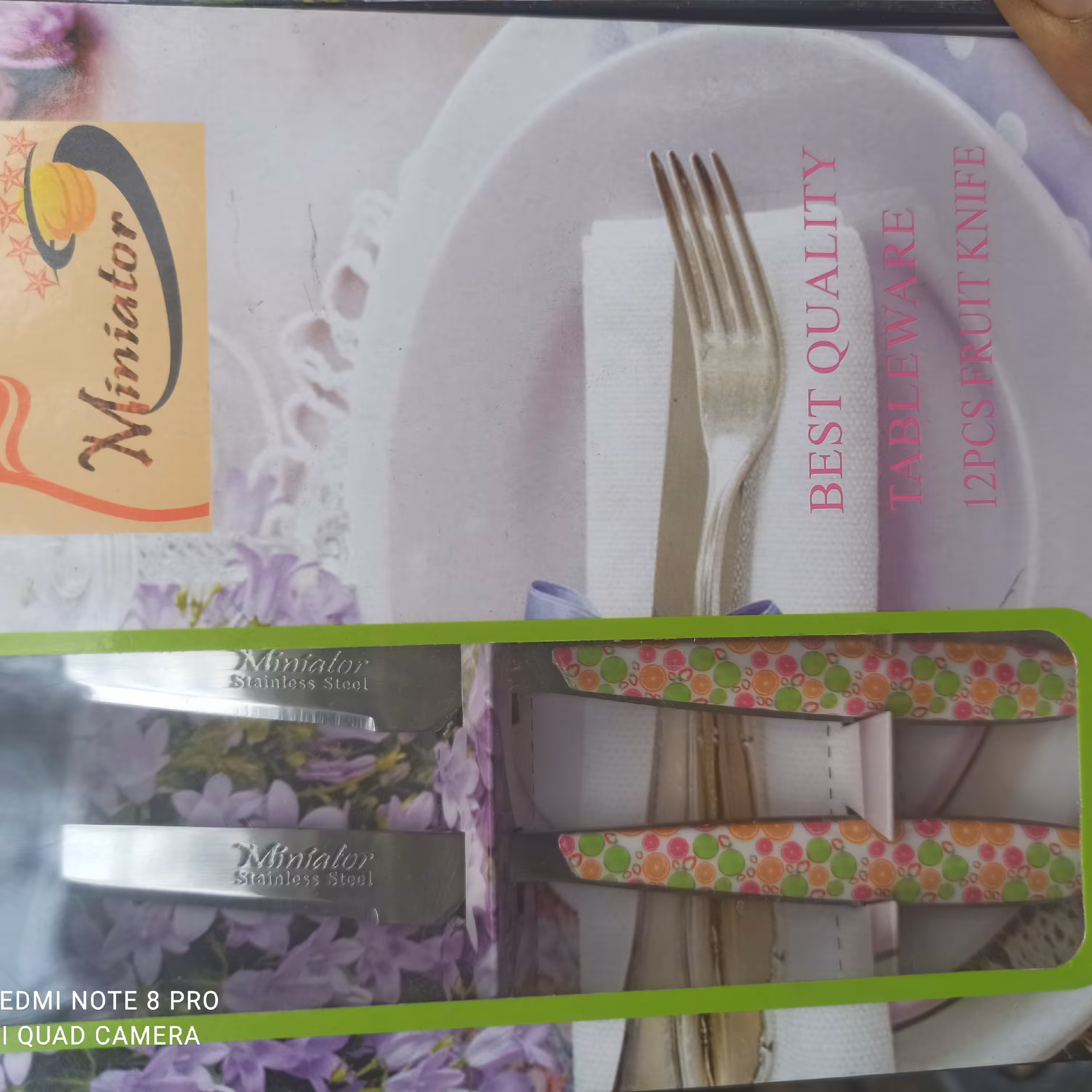 کارد تک چاقو تک مینیاتور کاردیکتیکه تیغه تا اخر نشکن تیز موجودی بگیرید 