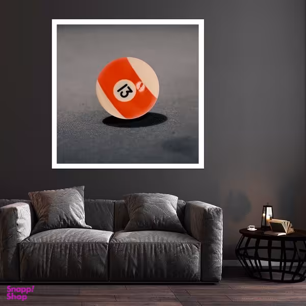 تابلو بکلیت طرح توپ بیلیارد شماره 13 مدل قاب شاسی W-S7491