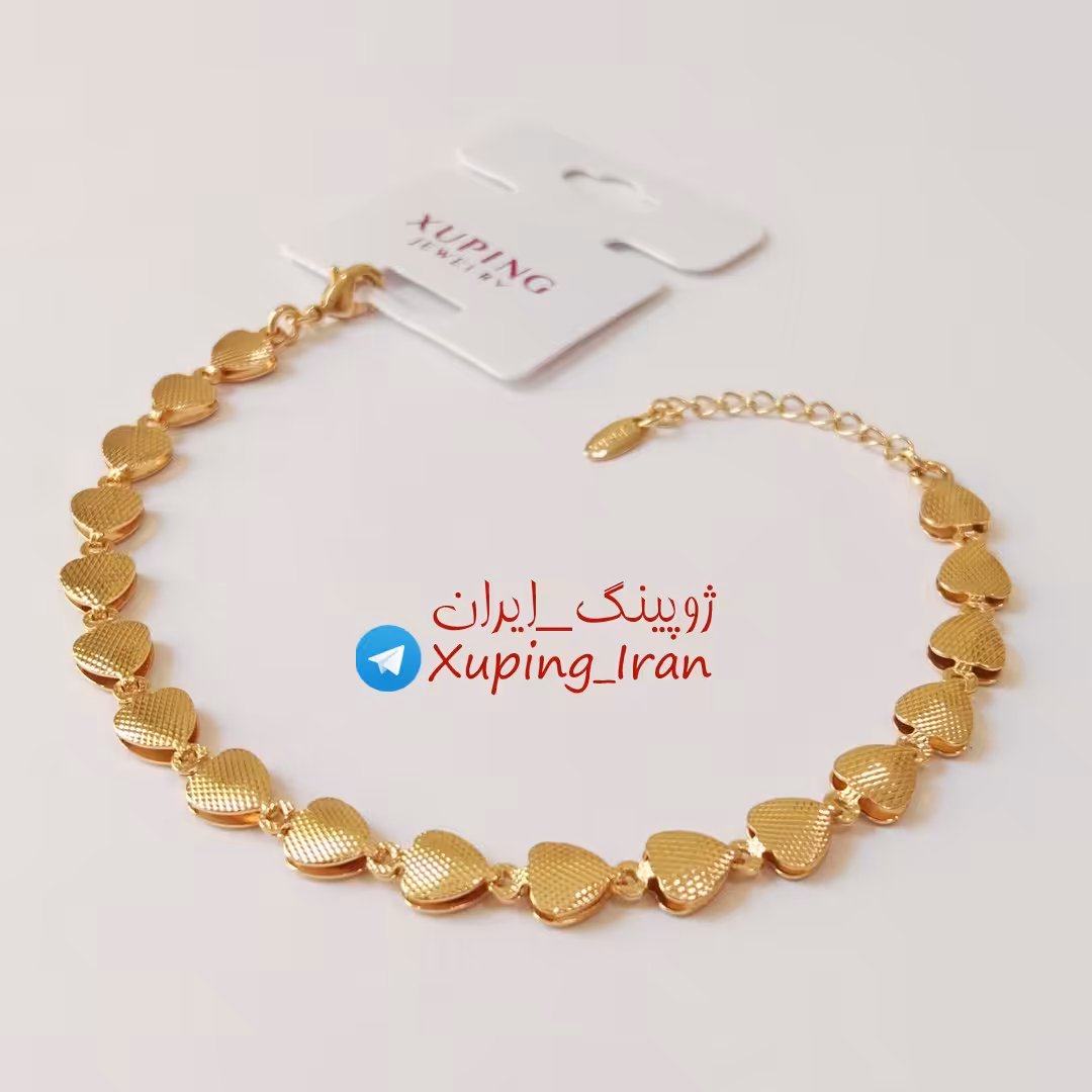 دستبند ژوپینگ قلبی طلایی Xuping طرح طلا هدیه کادو