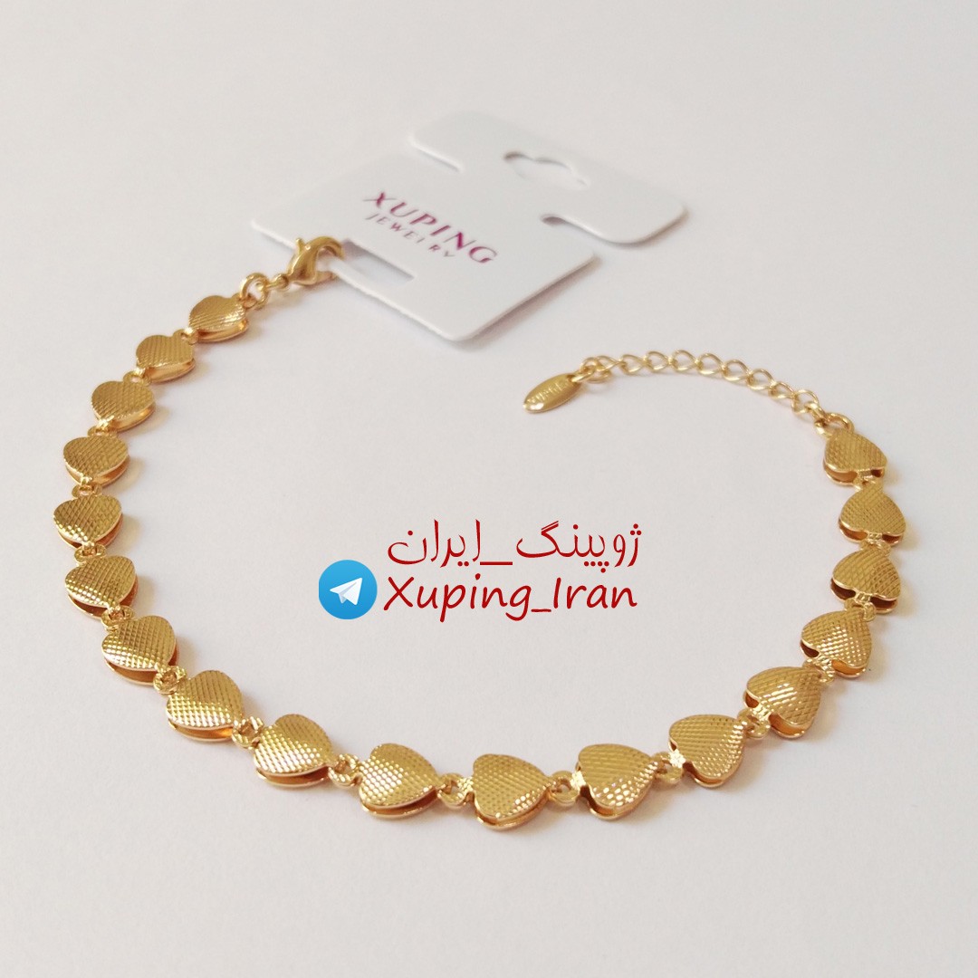 دستبند ژوپینگ قلبی طلایی Xuping طرح طلا هدیه کادو