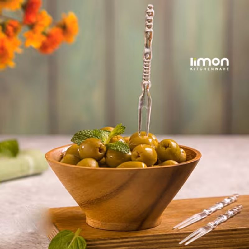 چنگال زیتون خوری لیمون بسته 20 عددی