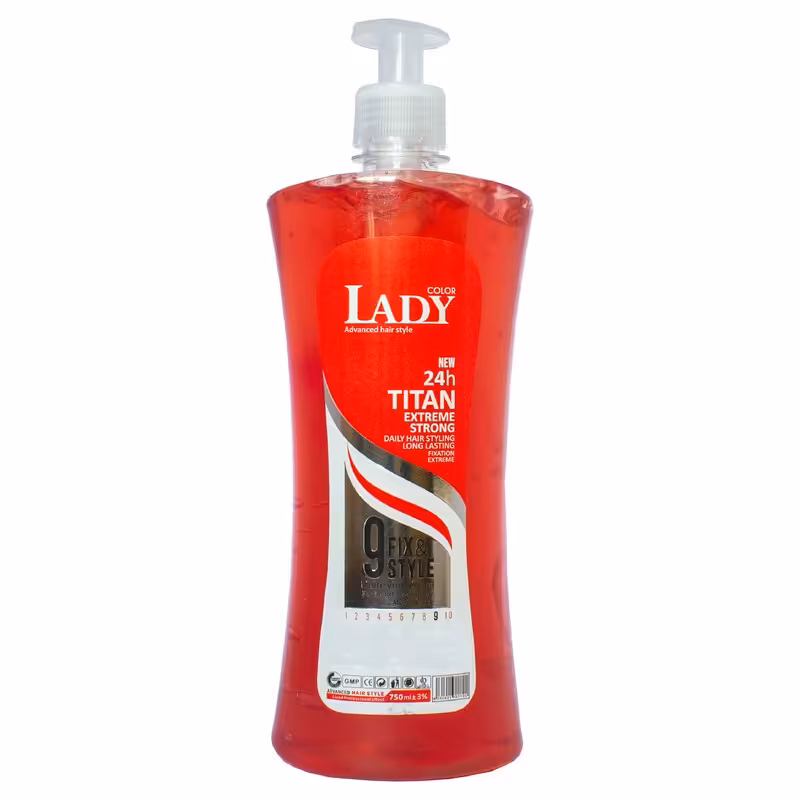 ژل مو لیدی کالر مدل تیتان حجم 750 میلی لیتر