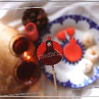 تاپر طرح دختر اناری پیکسل ساز،جنس چوبی و نقاشی شده،ضدآب