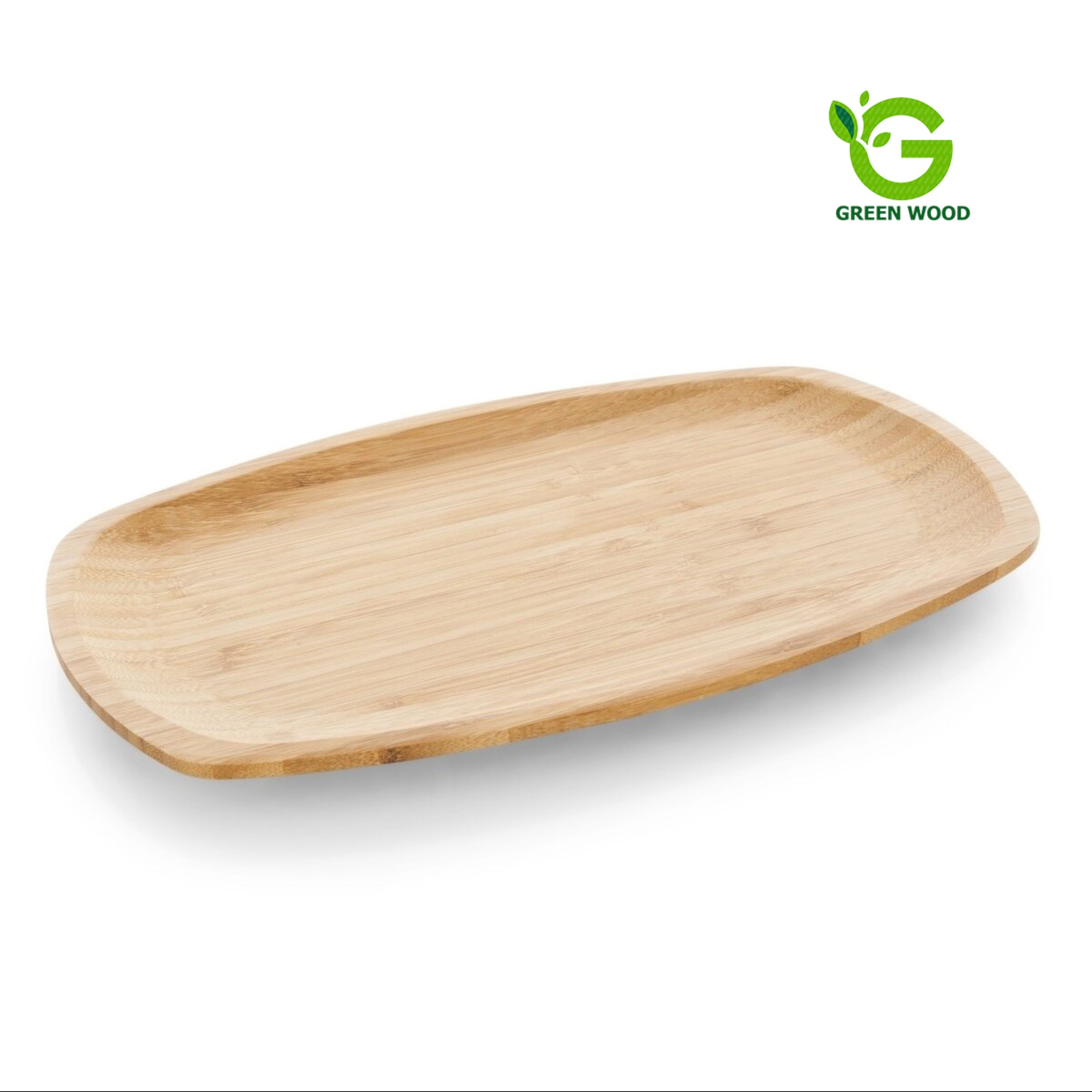 سینی پذیرایی چوبی بامبو سینی سرو سینی پذیرایی مدل L30 کد Gw140701019