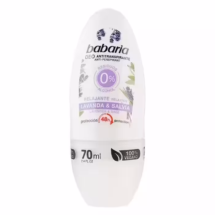 مام رول ضدتعریق و تکسین دهنده باباریا مدل اسطوخدوس اصلی Babaria Deodorant Anti-Perspirant And Relaxing Lavender