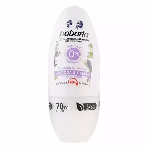 مام رول ضدتعریق و تکسین دهنده باباریا مدل اسطوخدوس اصلی Babaria Deodorant Anti-Perspirant And Relaxing Lavender