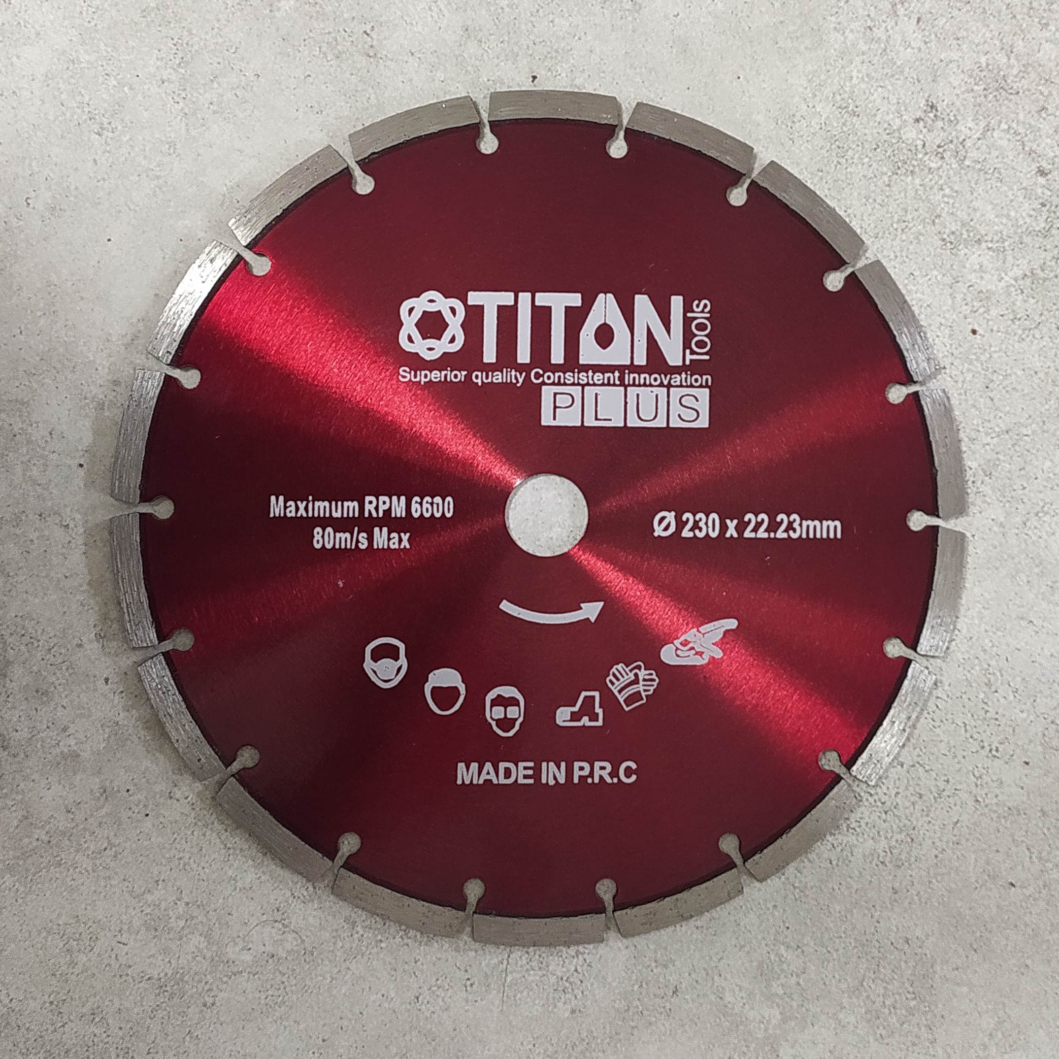 صفحه گرانیت بر سایز 230 برند TITAN PLUS 
