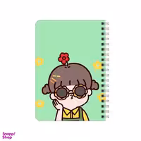 دفترچه یادداشت بامبیلیپ مدل چوبی طرح دختر با عینک آفتابگردان کد 6727191