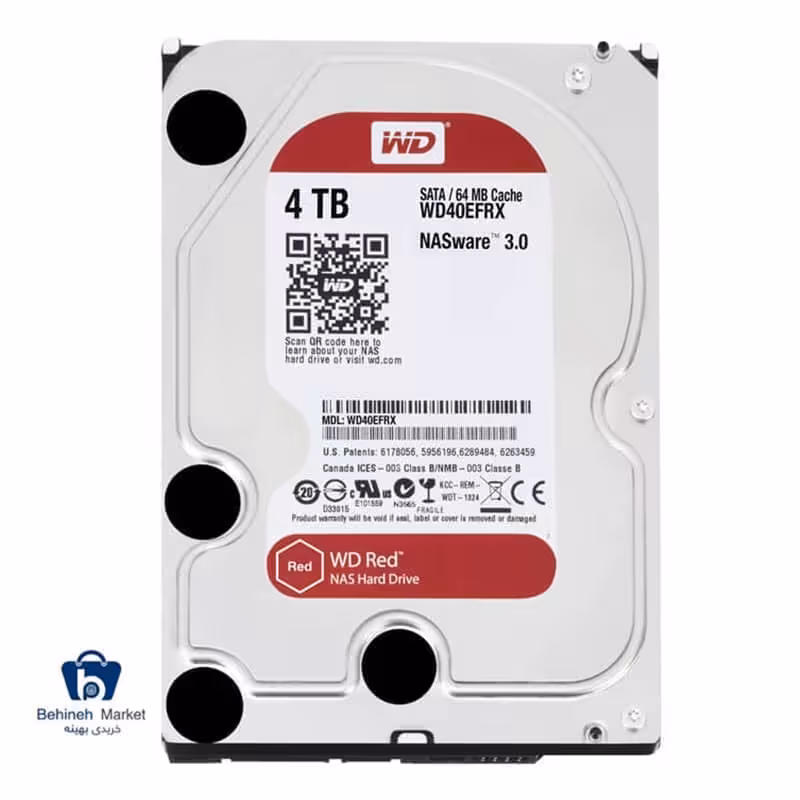 هارد اینترنال وسترن دیجیتال مدل Red ظرفیت 4 ترابایت