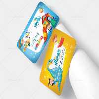 کارت ویزیت لایه باز مهد کودک | گرافیک با طعم تربچه