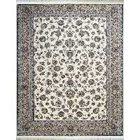 فرش ماشینی دستباف نما افرند 1250 شانه زمینه کرم کد 24300 (نه متری)