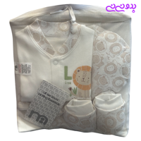ست بیمارستانی ۷ تکه نوزاد مادرکر طرح شیر Mothercare | سیسمونی بدو نی نی
