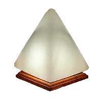 آباژور  سنگ نمک هرم  مینیاتوری پایه چوبی کد  309