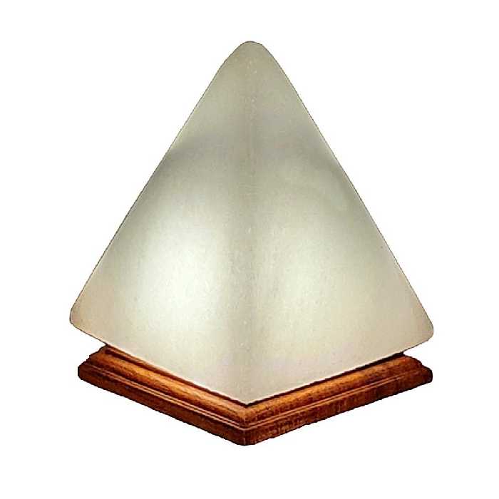 آباژور  سنگ نمک هرم  مینیاتوری پایه چوبی کد  309