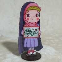 15 عدد تندیس چوبی رومیزی مذهبی دخترانه استند فلکسی