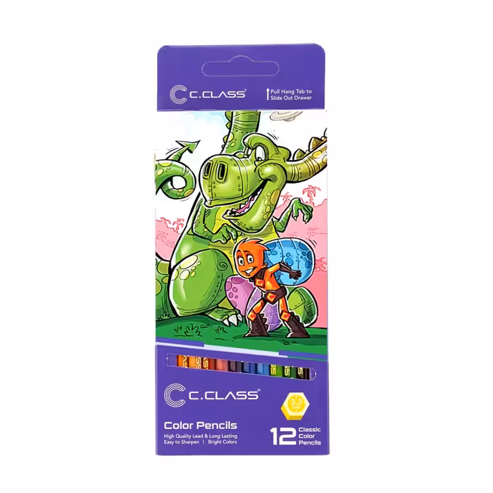 مداد رنگی 12 رنگ سی.کلاس مدل 1 کد 007
