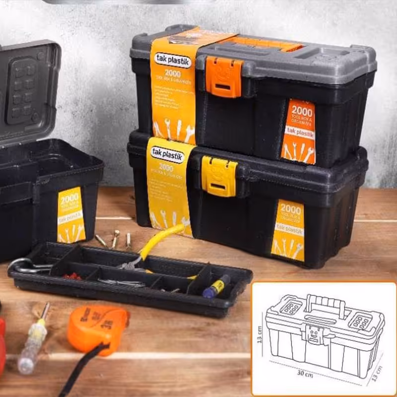 جعبه ابزار  دو طبقه تک پلاستیک مدل 2000