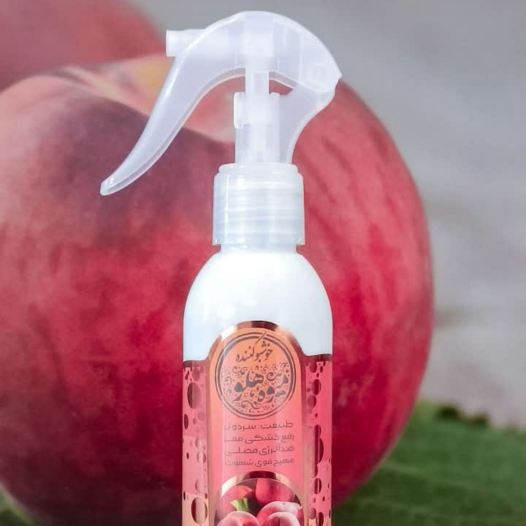 عطر میوه هلو افشانه 200گرمی (خوشبو کننده بدن) 