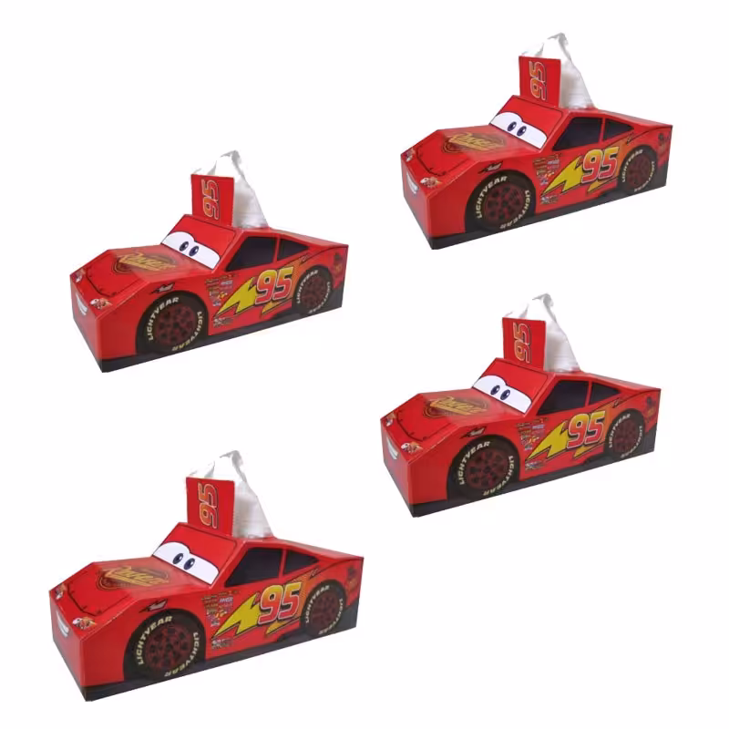 دستمال کاغذی طرح مکویین قرمز  مجموعه 4 عددی 