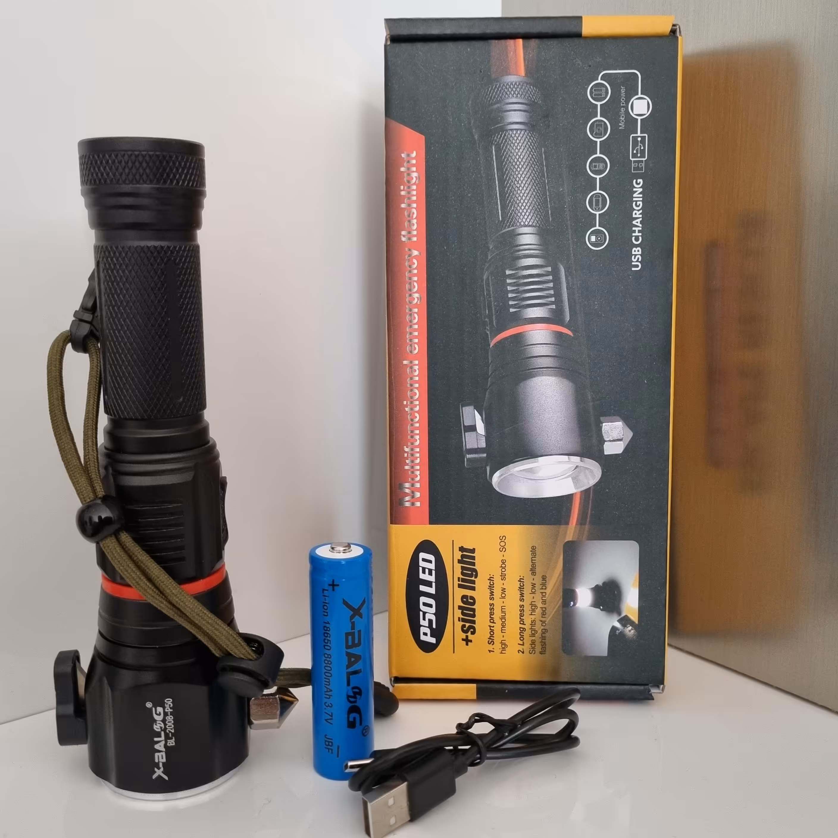 چراغ قوه پلیسی p50 چکشی 