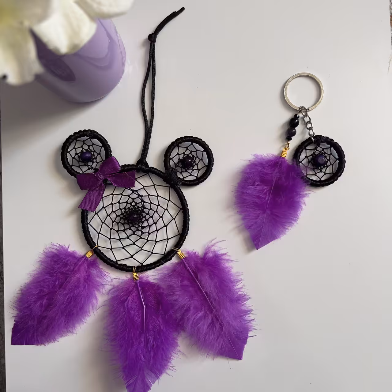 ست جاکلیدی و آویز ماشین دریمکچر میکی موس قابل سفارش با رنگ دلخواه