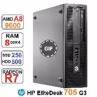 مینی کیس HP EliteDesk 705 G3 SFF A8-9600 رم8