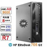 مینی کیس HP EliteDesk 705 G3 SFF A8-9600 رم8