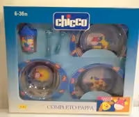 سرویس ظرف  غذا خوری چیکو 6تکه اورجینال Chicco Baby Meal Dinner Set