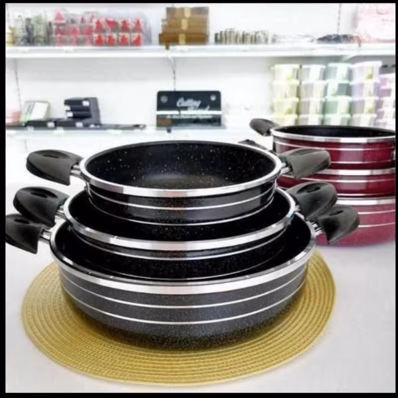 تابه دو دسته سه عددی لب چدن