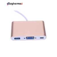 مبدل TYPE-C به VGA و USB 3 پی نت