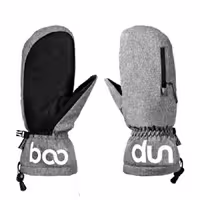 میتن اسکی و اسنوبرد BOODUN کد 1233 مردانه و زنانه زیب دار ضد آب طوسی