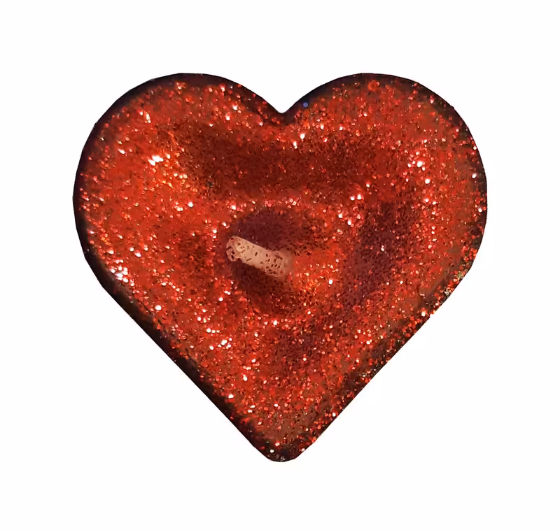 شمع وارمر قلبی اکلیلی قرمز | بسته 5 عددی